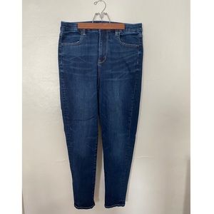 American Eagle Dark Blue Curvy Hi-Rise Jegging